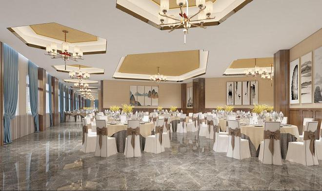 宴会中心装修设计酒店宴会厅装修厅酒店(图3)