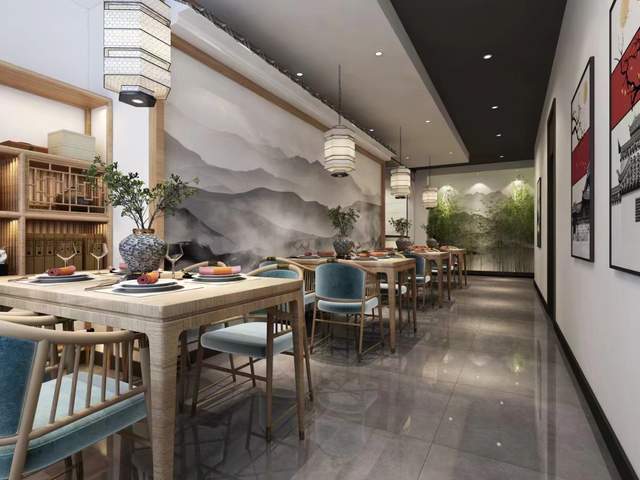 陕西餐饮酒店装修施工西安酒店餐饮装修咸阳餐厅设计(图3)