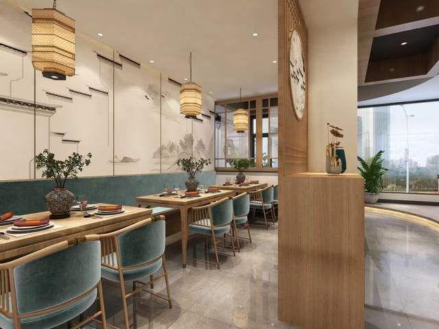 陕西餐饮酒店装修施工西安酒店餐饮装修咸阳餐厅设计(图2)