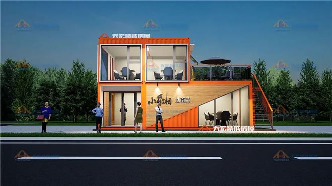 集装箱餐饮建筑设计工业感餐厅集装箱(图4)