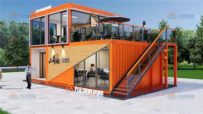集装箱餐饮建筑设计工业感餐厅集装箱(图1)