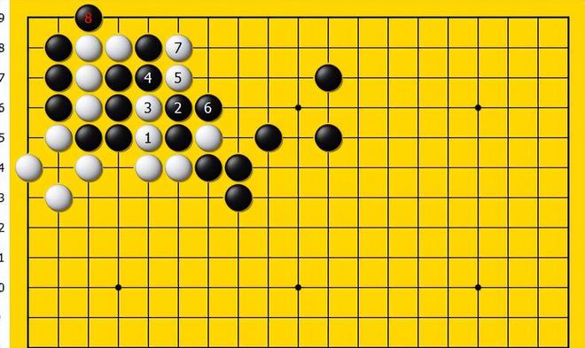 白棋断是妙手利用黑棋棋形的缺陷是白棋收官获得更大空的要点(图2)