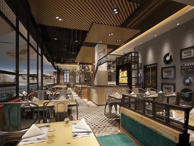 陕西餐饮酒店装修施工西安酒店餐饮装修咸阳餐厅设计(图3)