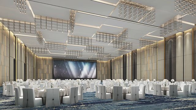 陕西宴会厅装修设计西安宴会厅装修施工咸阳设计(图2)