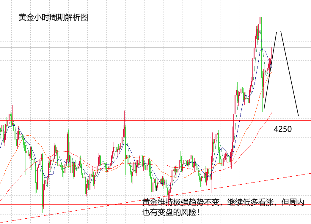 山海杨阳：黄金维持极强状态周内有变盘风险！(图1)
