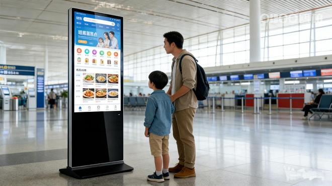 OBOO鸥柏丨27英寸楼宇电梯广告机高亮度酒店推广(图2)