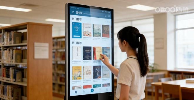 OBOO鸥柏丨27英寸楼宇电梯广告机高亮度酒店推广(图4)