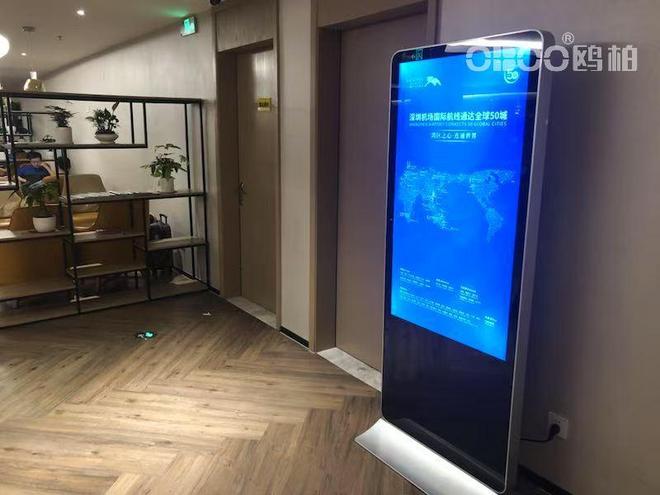 OBOO鸥柏丨27英寸楼宇电梯广告机高亮度酒店推广(图5)